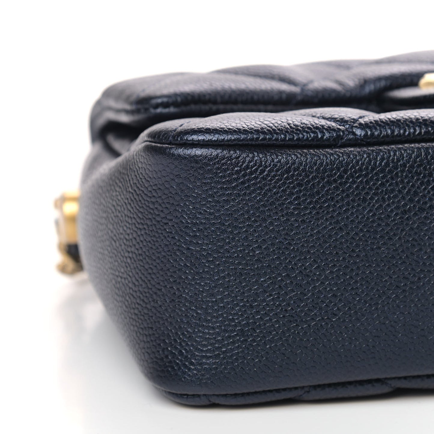 Iridescent Caviar Quilted Mini My Perfect Flap Black