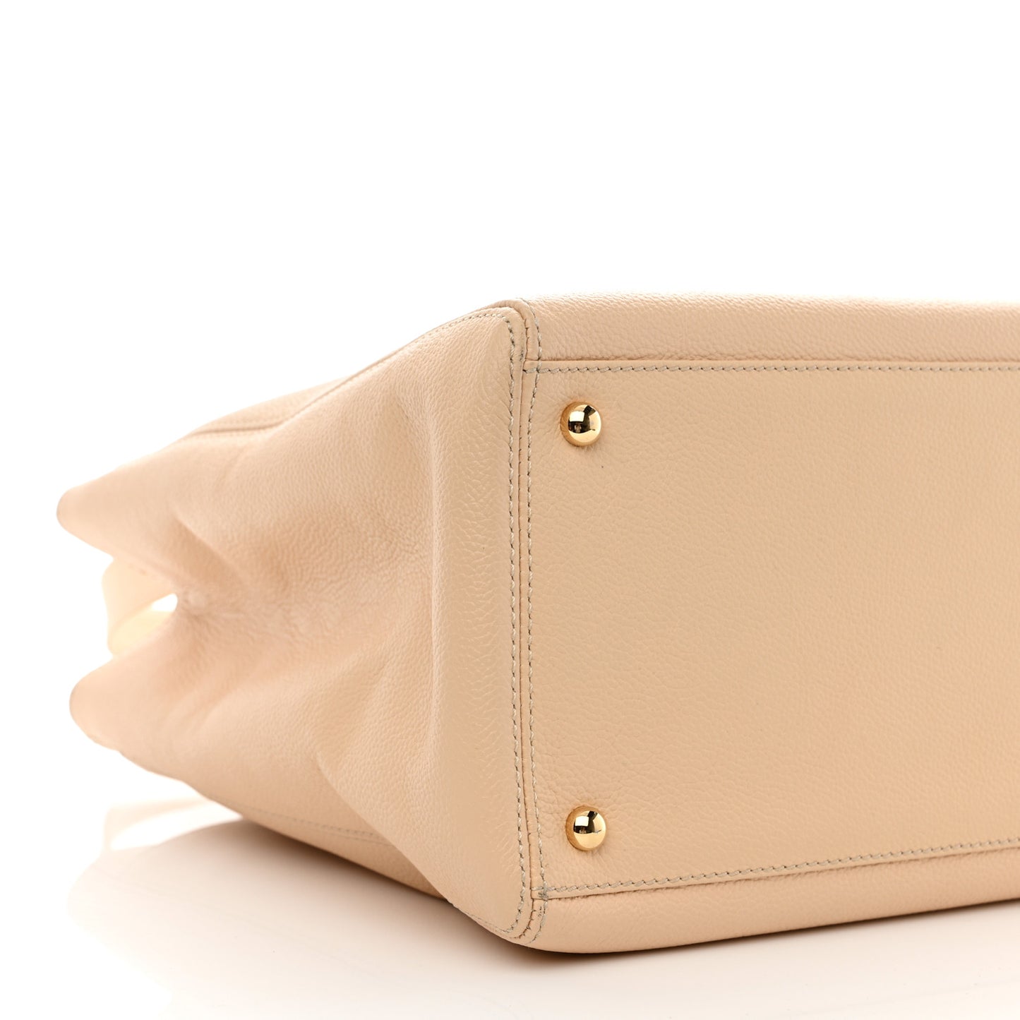 Calfskin Cerf Executive Shopper Tote Beige
