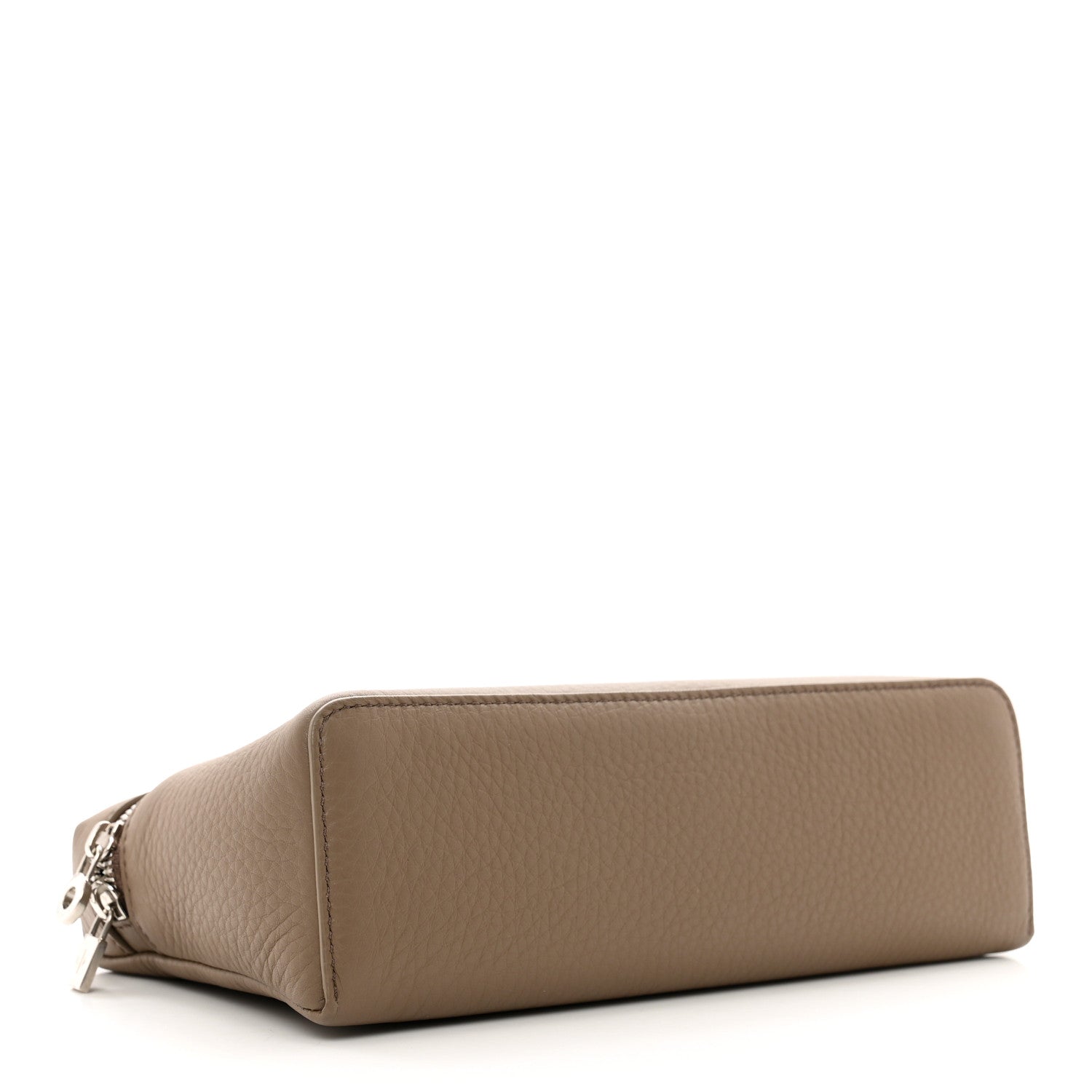 Loro Piana Grained Calfskin L19 Extra Pocket Pouch Warm Mastic 3 of 9