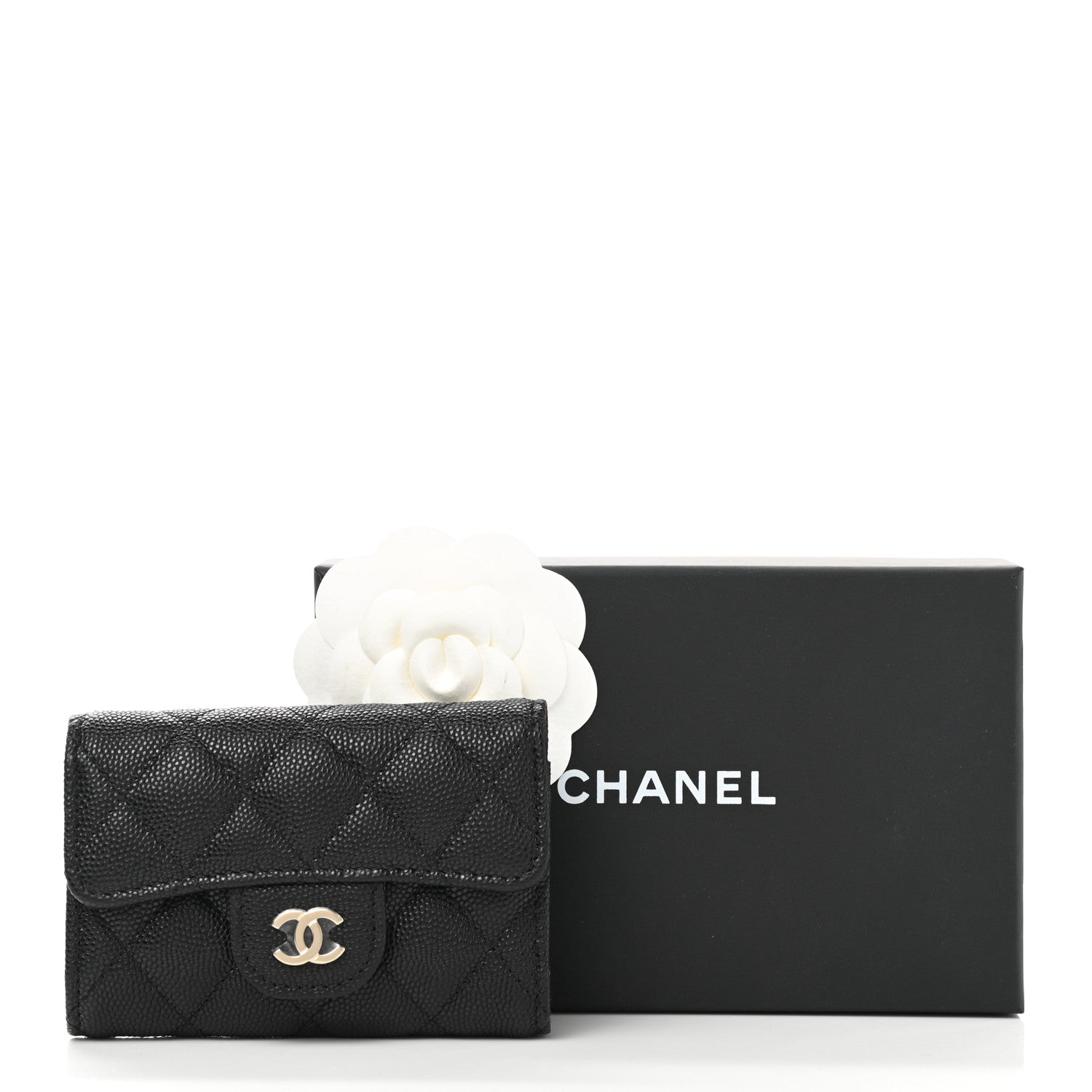 Chanel Caviar Quilted Classic 4 Key Holder Wallet Black 9 of 9