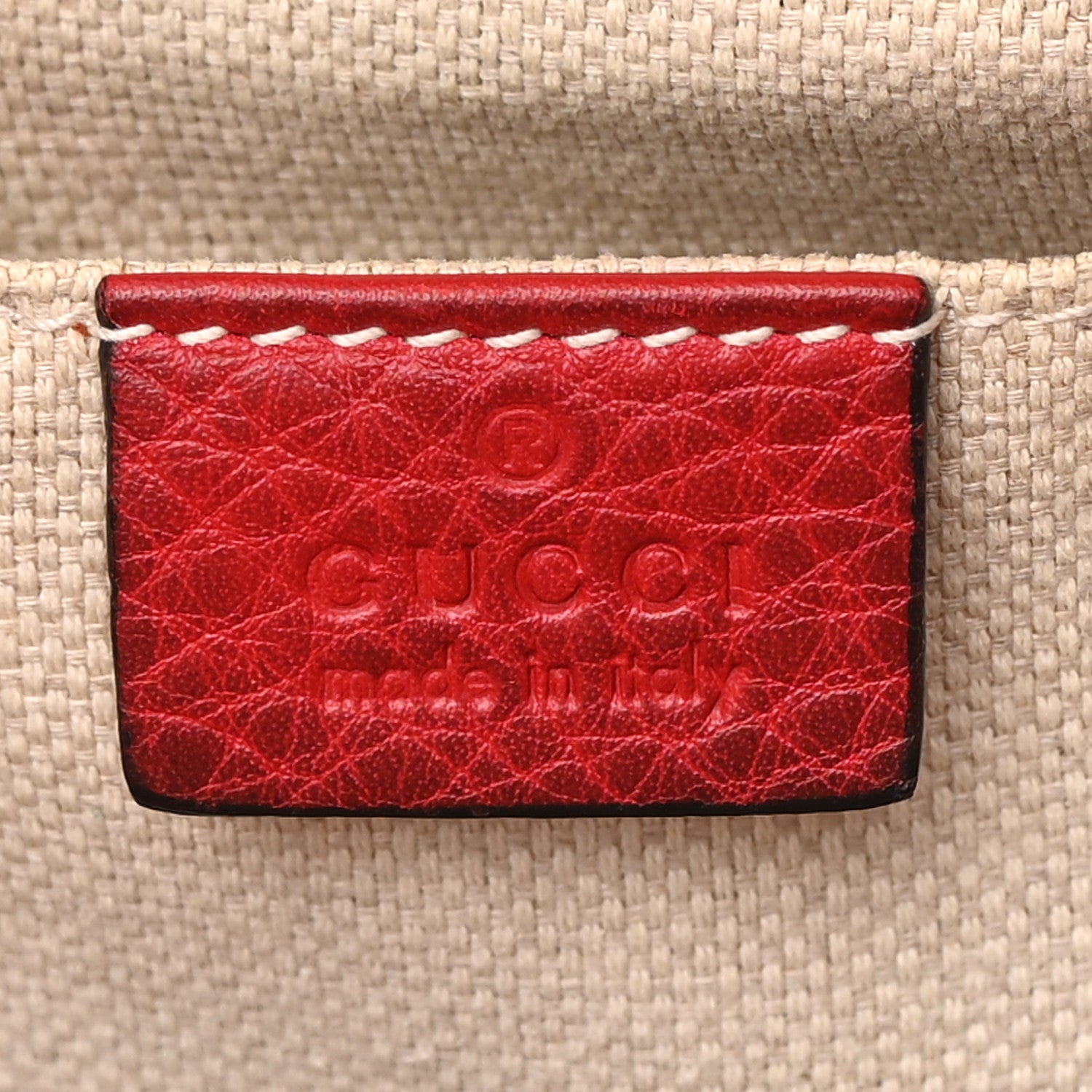 Gucci Pebbled Calfskin Small Soho Disco Bag Tabasco Red 6 of 17