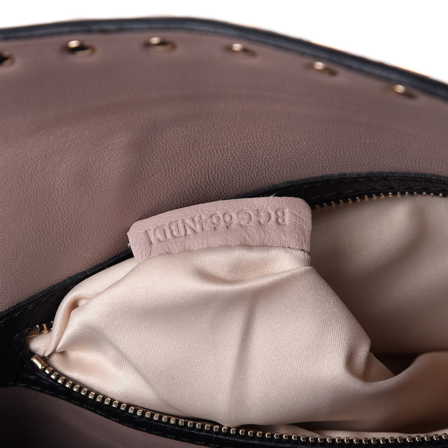 Vitello Small Rockstud Top Handle Tote Black