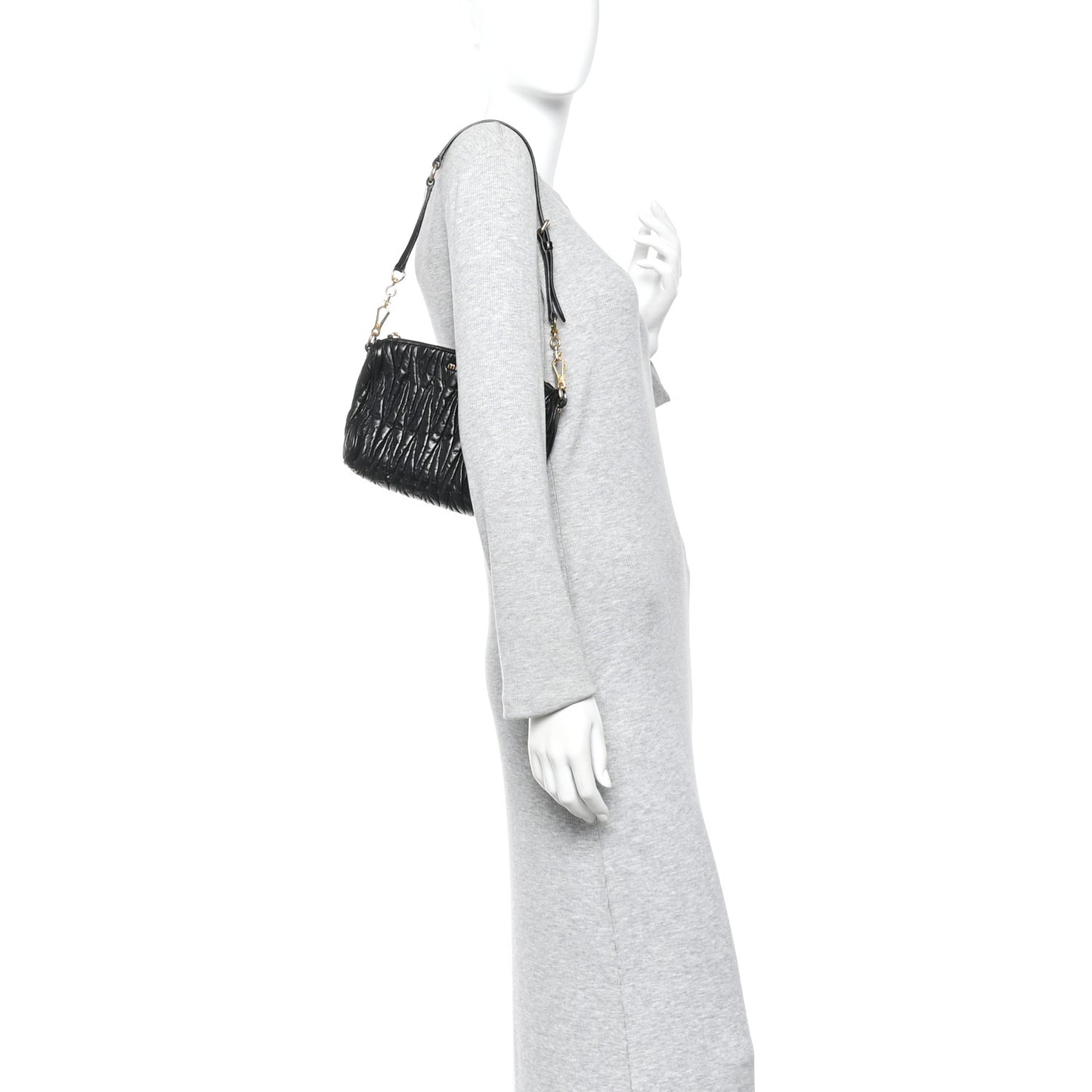 Nappa Matelasse Lux Shoulder Bag Black