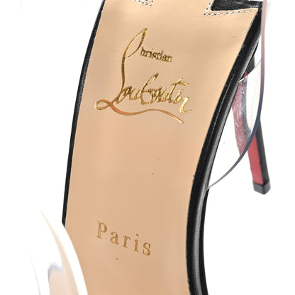 Christian Louboutin Shiny Nappa PVC Jonatina 100 Sandals 41 Black 6 of 7