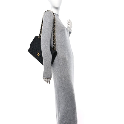 Chanel Caviar Quilted Jumbo Double Flap Black 2 of 12