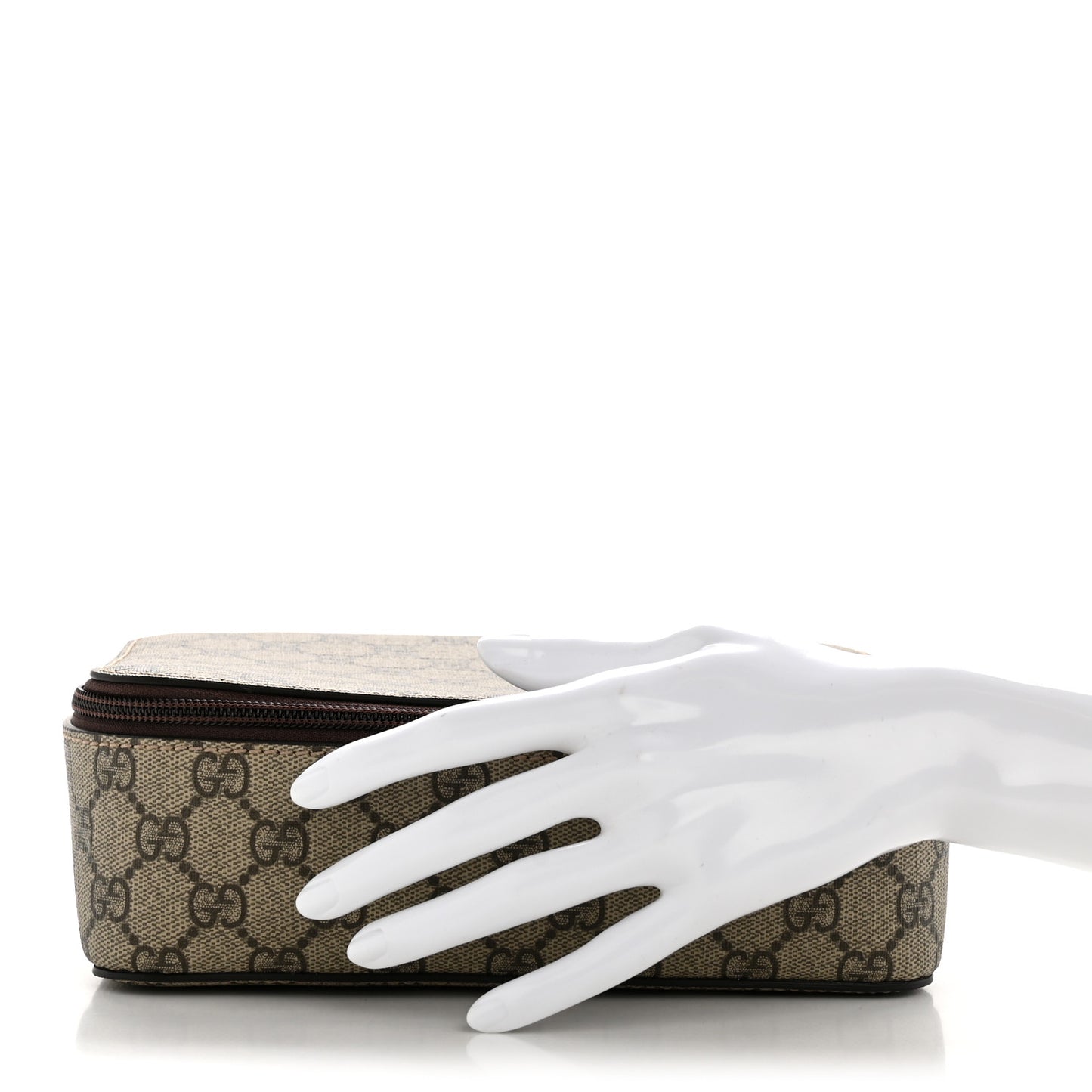 GG Supreme Monogram Mini Packing Cube Beige Ebony New Acero