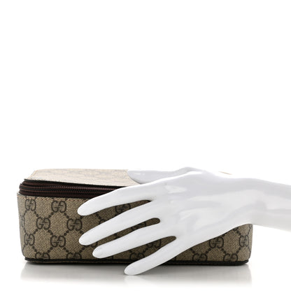 Gucci GG Supreme Monogram Mini Packing Cube Beige Ebony New Acero 2 of 8