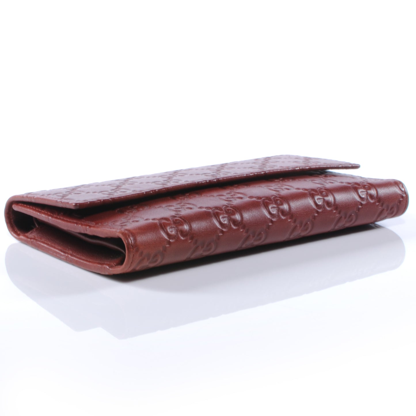 Guccissima Continental Wallet Dark Red