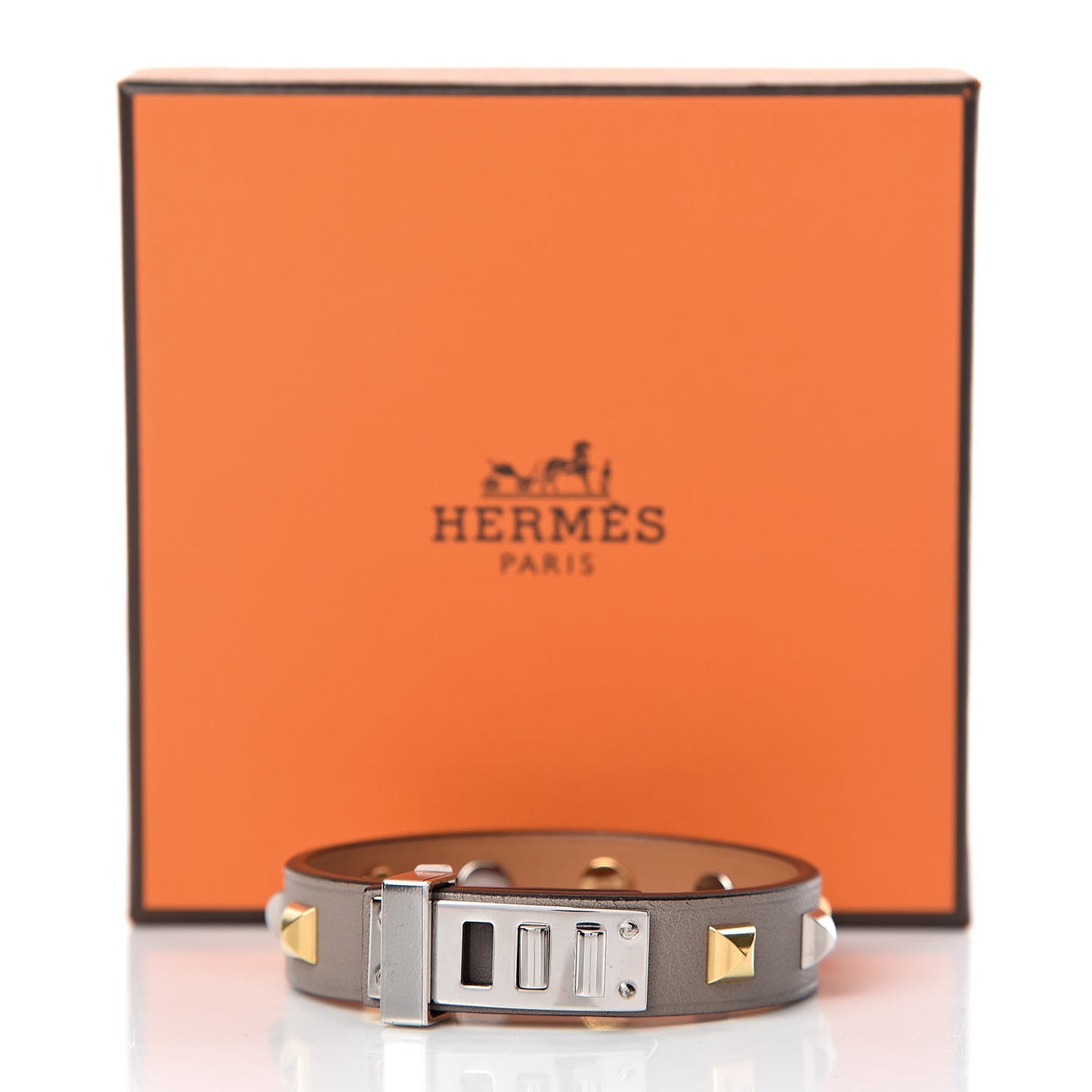 Swift Mini Dog Clous Carres Bracelet T2 Gris Asphalte