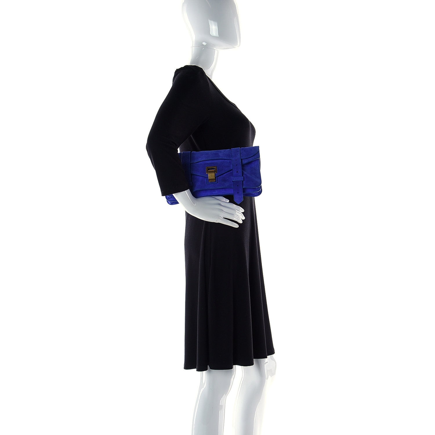 Proenza Schouler Suede PS1 Pochette Clutch Royal Blue 3 of 6