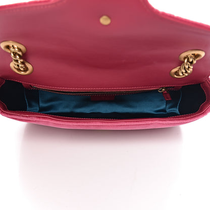 Gucci Velvet Matelasse Small GG Marmont Shoulder Bag Light Raspberry Rose 5 of 11