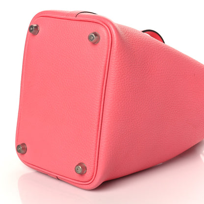 Hermes Taurillon Clemence Picotin Lock 18 PM Rose Azalee 10 of 11