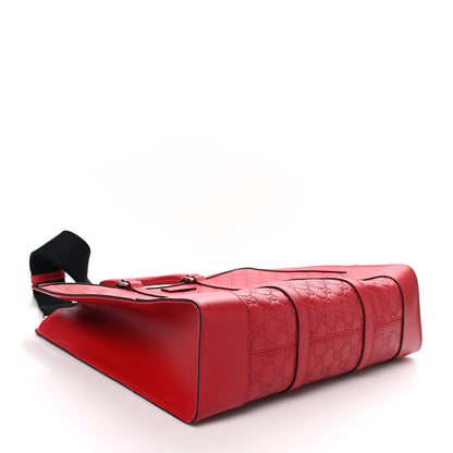 Gucci Guccissima Signature Briefcase  Red 4 of 11