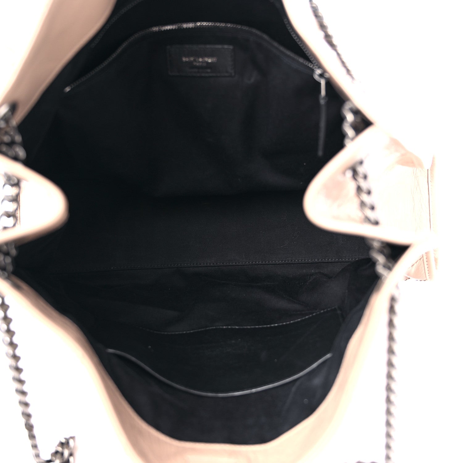 Saint Laurent Crinkled Calfskin Matelasse Monogram Large Niki Shopper Tote Dusty Grey 5 of 13