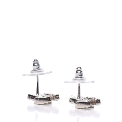 Chanel Crystal CC Earrings Silver 2 of 4