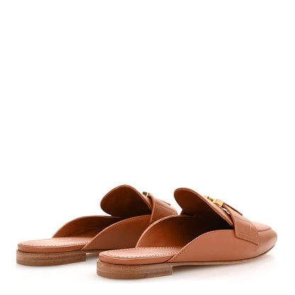 Louis Vuitton Calfskin LV Mare Open Back Loafers 37 Cognac 5 of 9