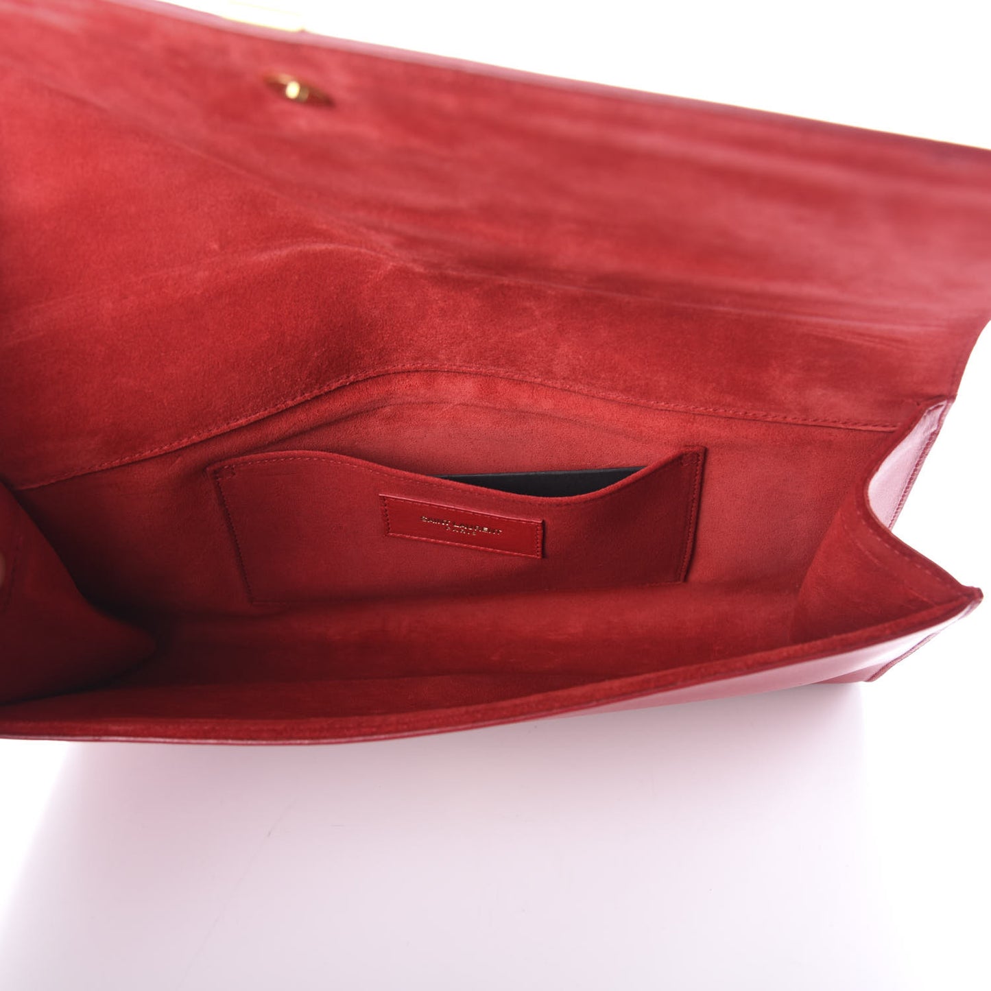 Calfskin Classic Y Ligne Clutch Red