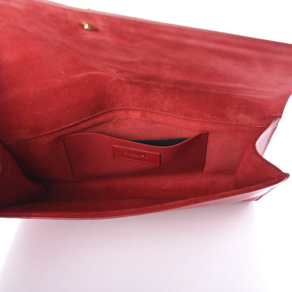 Saint Laurent Calfskin Classic Y Ligne Clutch Red 5 of 7