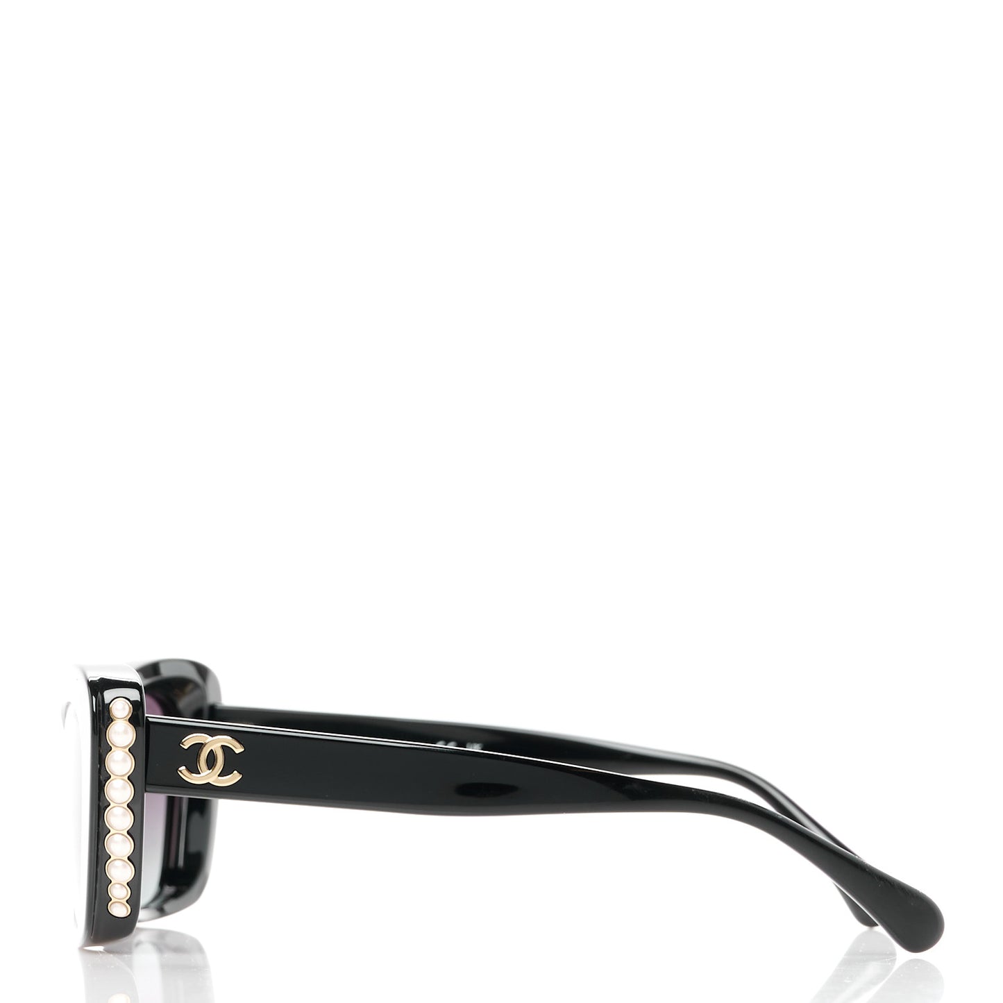 Acetate Pearl Cat Eye CC Sunglasses 5481-H Black