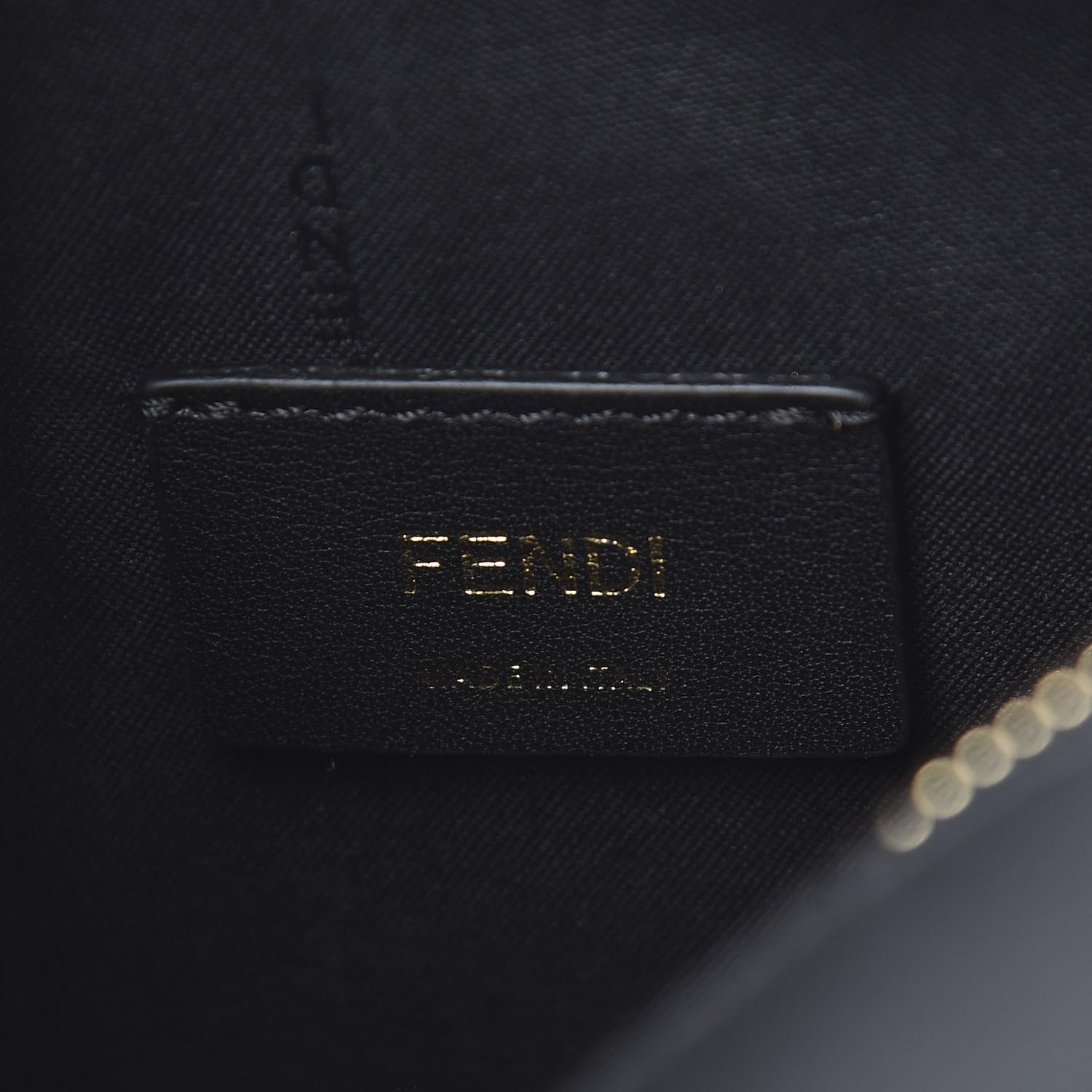 Fendi Vitello Century Matte Stamp Patch Bi-Color Mini Camera Case Black Maya Fragola 5 of 10