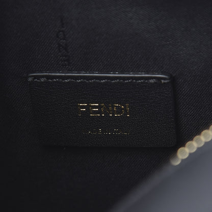Fendi Vitello Century Matte Stamp Patch Bi-Color Mini Camera Case Black Maya Fragola 5 of 10