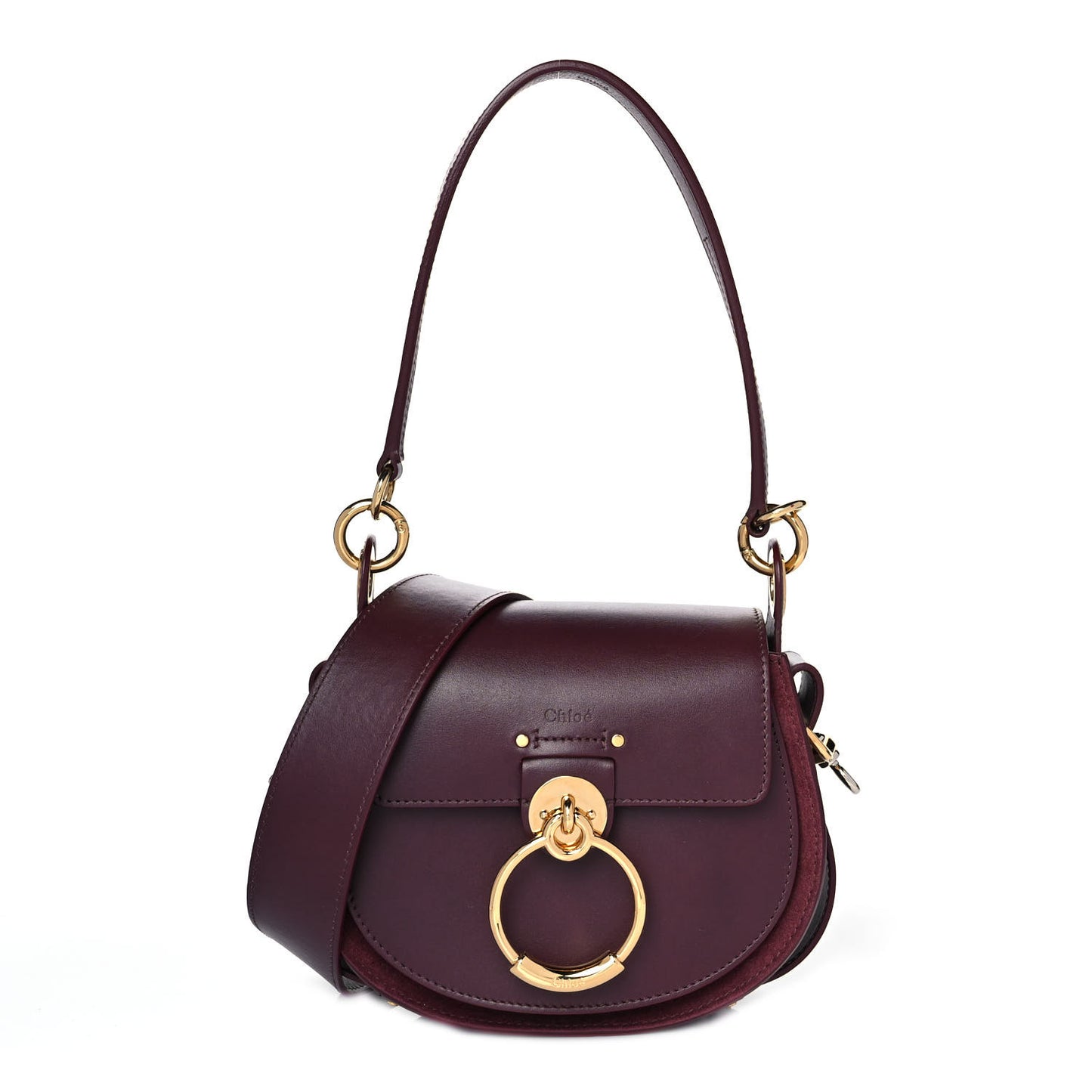 Calfskin Small Tess Bag Burnt Brown
