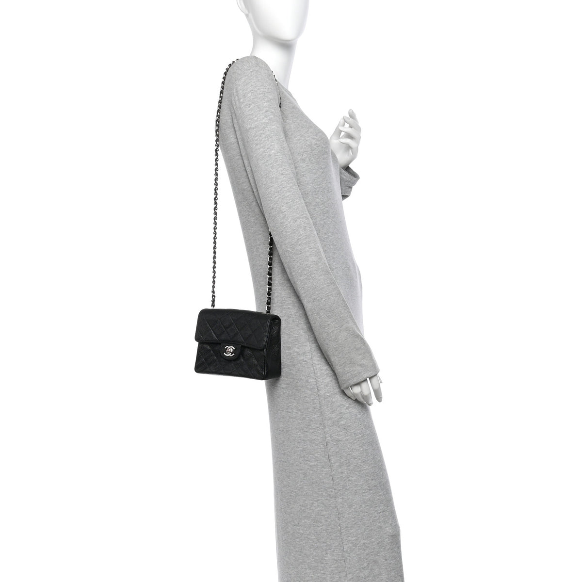 Chanel Caviar Quilted Mini Square Flap Black 2 of 10