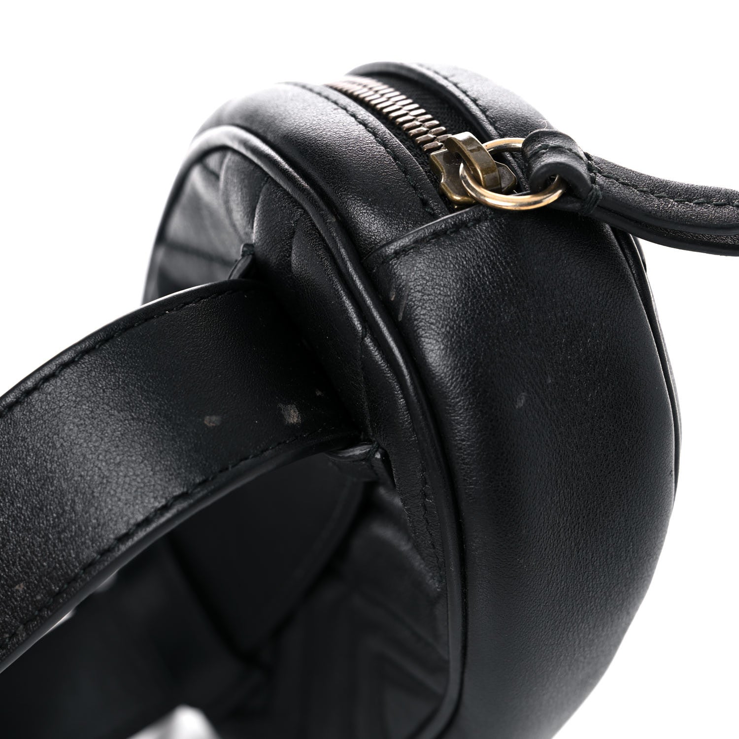 Gucci Calfskin Matelasse GG Marmont Belt Bag 85 34 Black 16 of 21