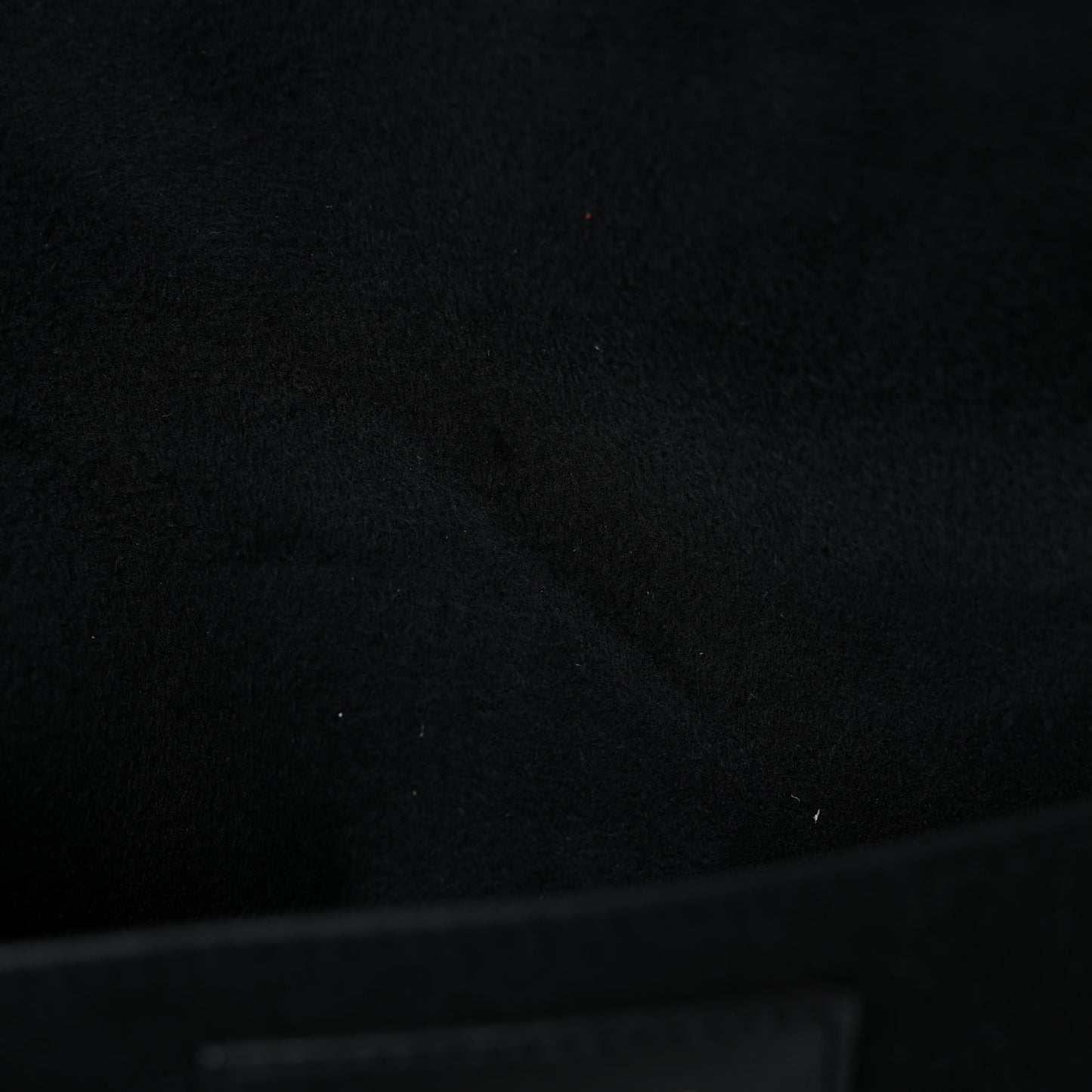 Lambskin Teddy Drawstring Bag Black