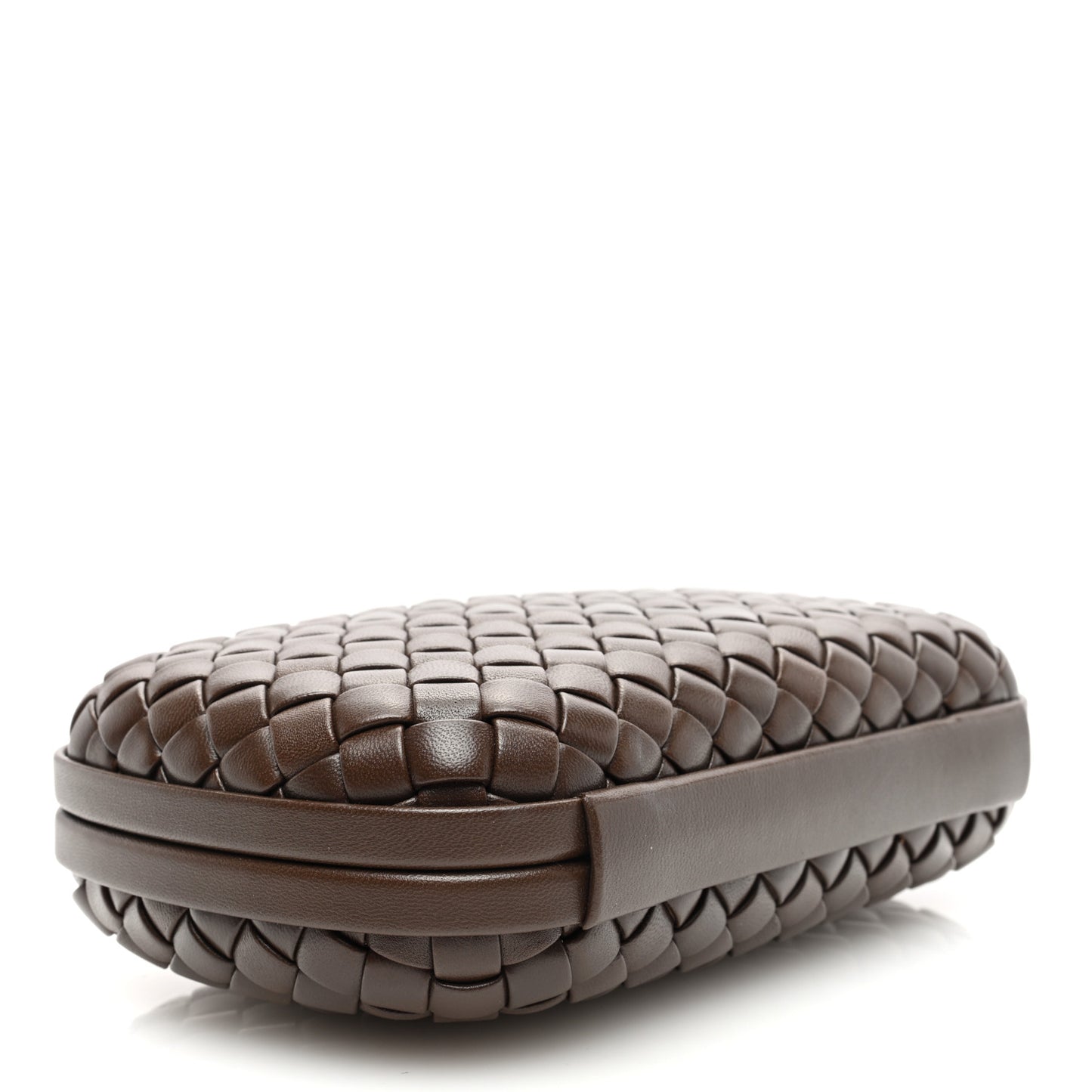 Nappa Intrecciato Knot Clutch Madder Brown