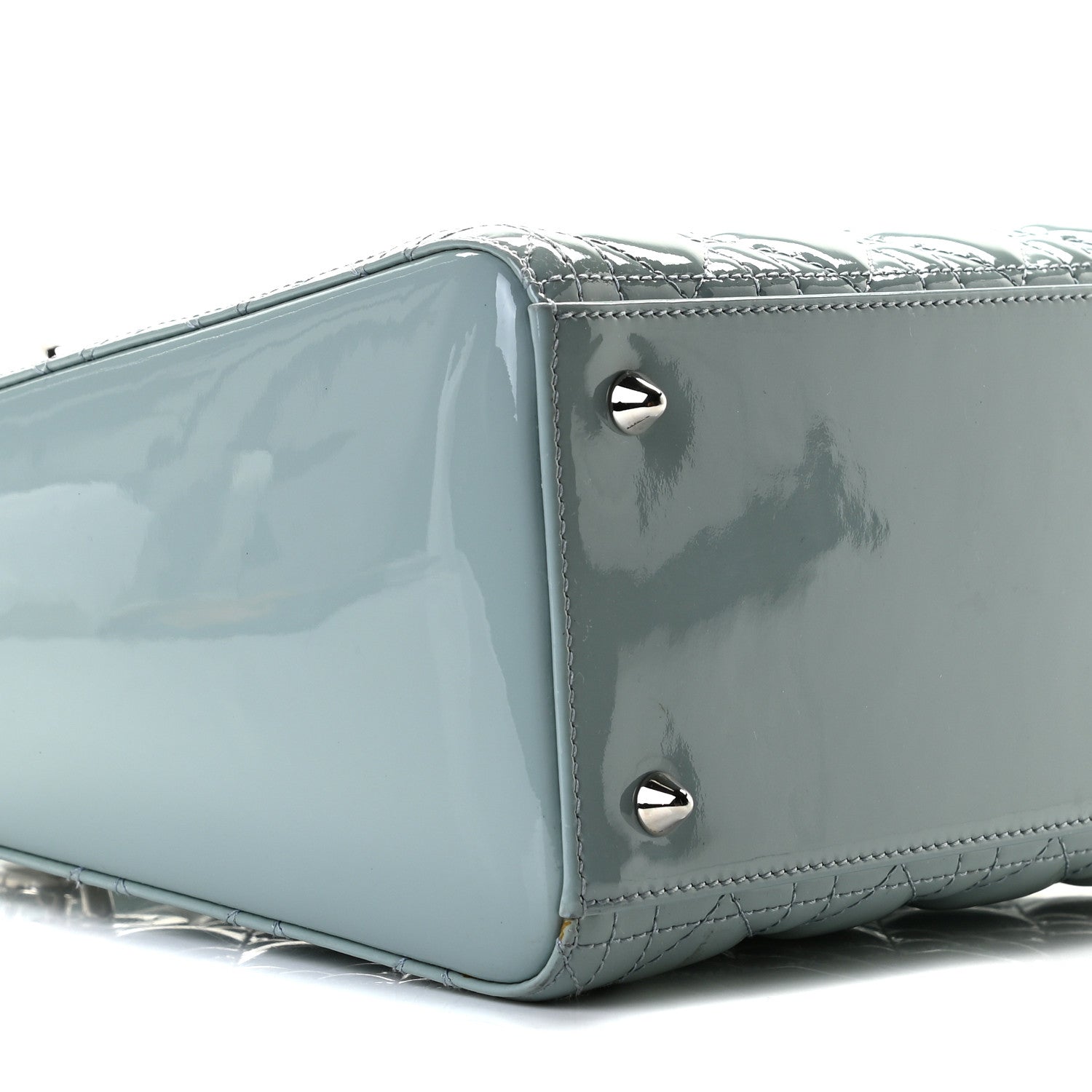 Christian Dior Patent Cannage Medium Lady Dior Light Blue 9 of 9