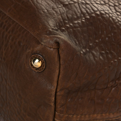 Saint Laurent Pebbled Lambskin Medium Easy Sac Brown 5 of 15