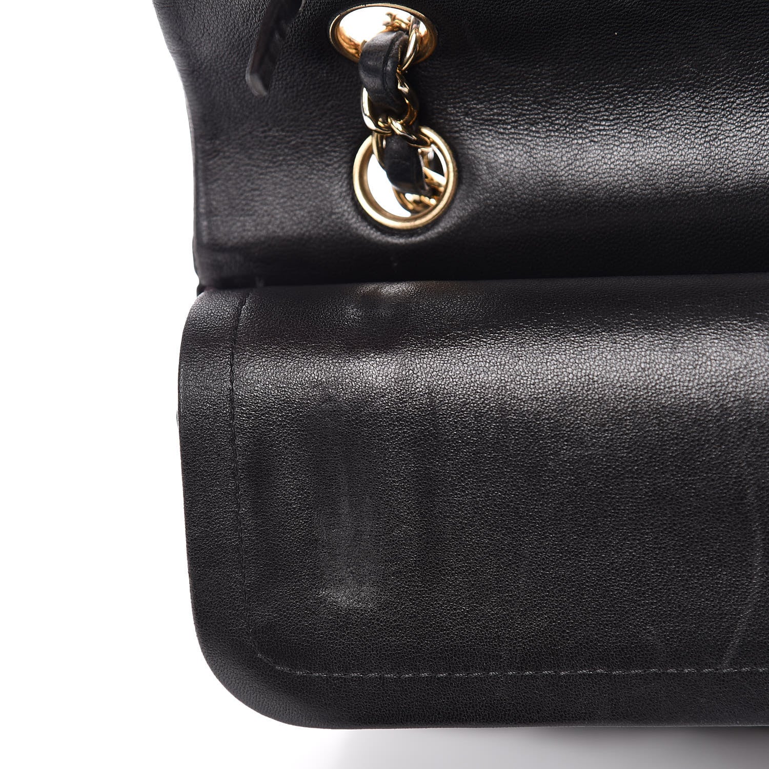 Chanel Lambskin Quilted Medium Double Flap Black 14 of 17