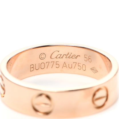 Cartier 18K Pink Gold 5.5mm LOVE Ring 56 7.5 7 of 10