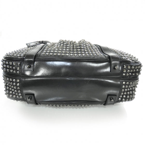 Burberry Prorsum Leather Studded Knight Satchel Black 4 of 9