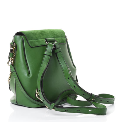 Chloe Suede Calfskin Small Faye Backpack Pine Green 2 of 4