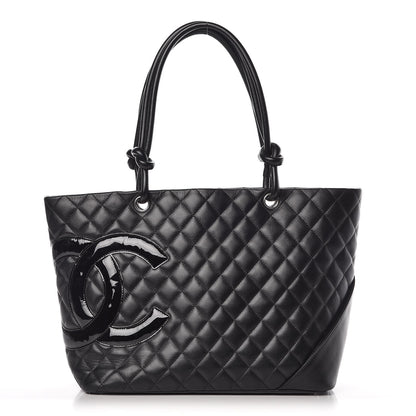 Chanel Calfskin Quilted Large Cambon Tote Black 1 of 10