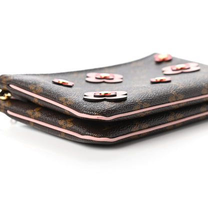 Louis Vuitton Monogram Blooming Flowers Double Zip Pochette 6 of 11