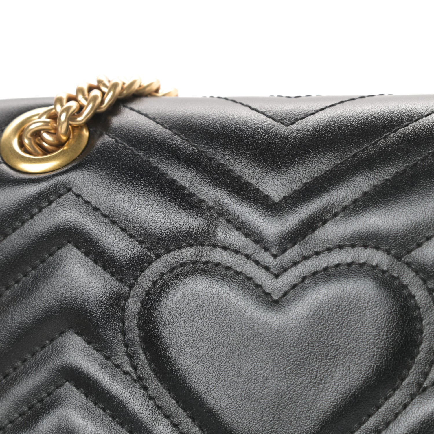 Gucci Calfskin Matelasse Mini GG Marmont Shoulder Bag Black 11 of 11