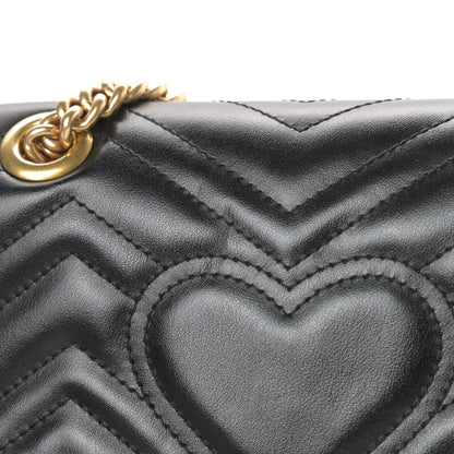 Gucci Calfskin Matelasse Mini GG Marmont Shoulder Bag Black 11 of 11