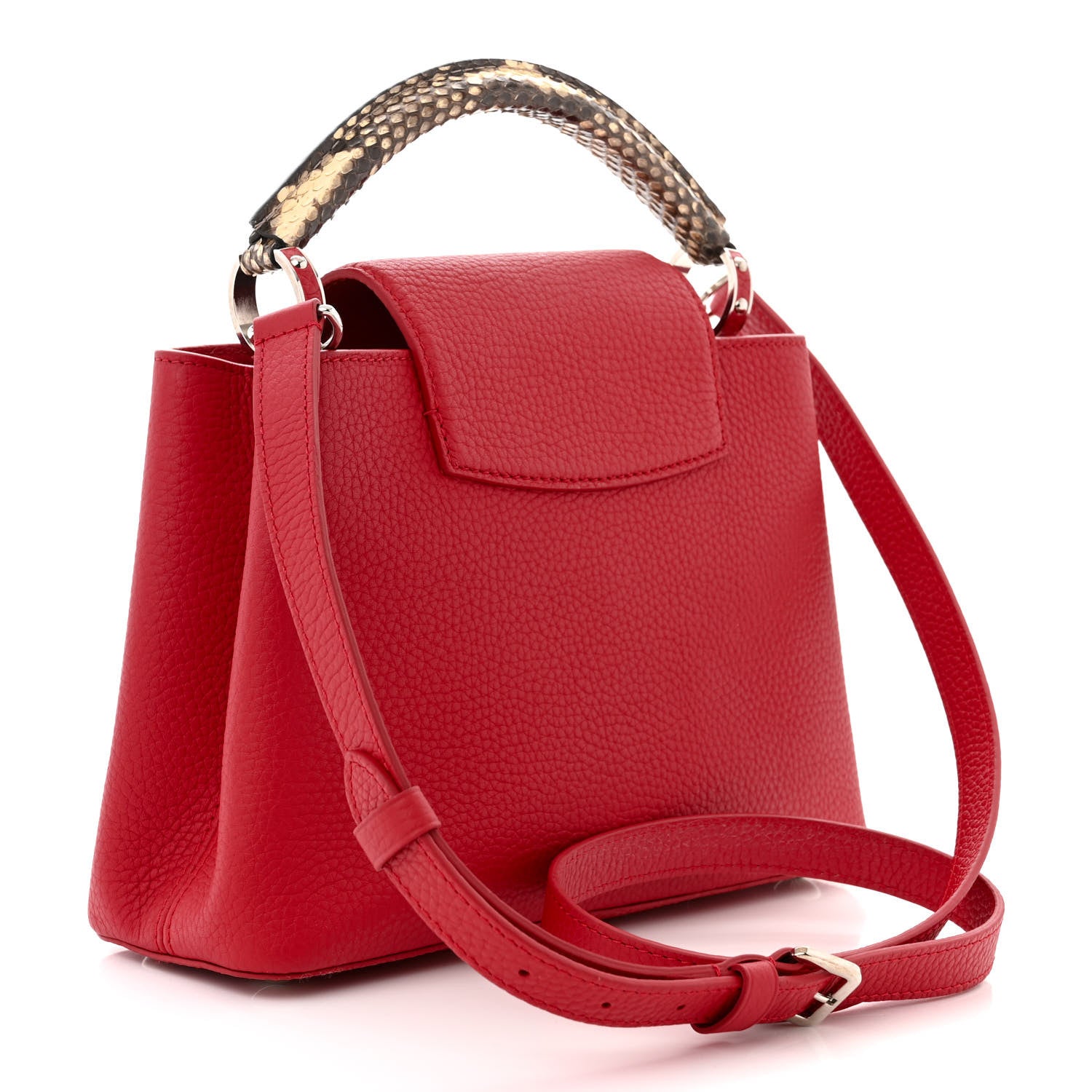 Louis Vuitton Taurillon Snakeskin Capucines BB Rubis 3 of 11