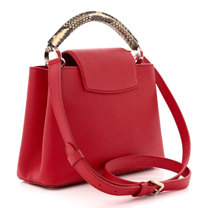 Louis Vuitton Taurillon Snakeskin Capucines BB Rubis 3 of 11