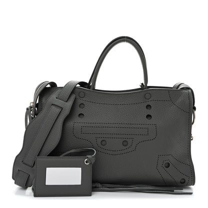 Balenciaga Veau Grana Perforated Blackout Hardware S City Gris Acier 3 of 11