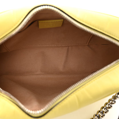 Gucci Calfskin Matelasse Small GG Marmont Chain Shoulder Bag Banana 5 of 11