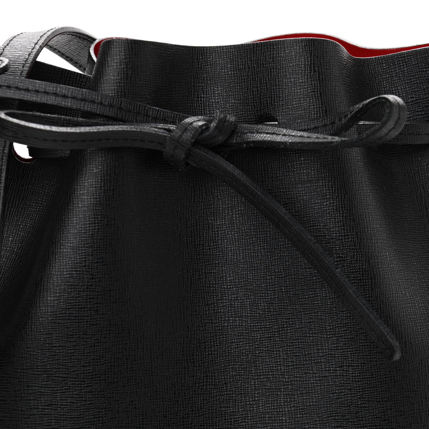 Calfskin Mini Bucket Bag Black Flamma
