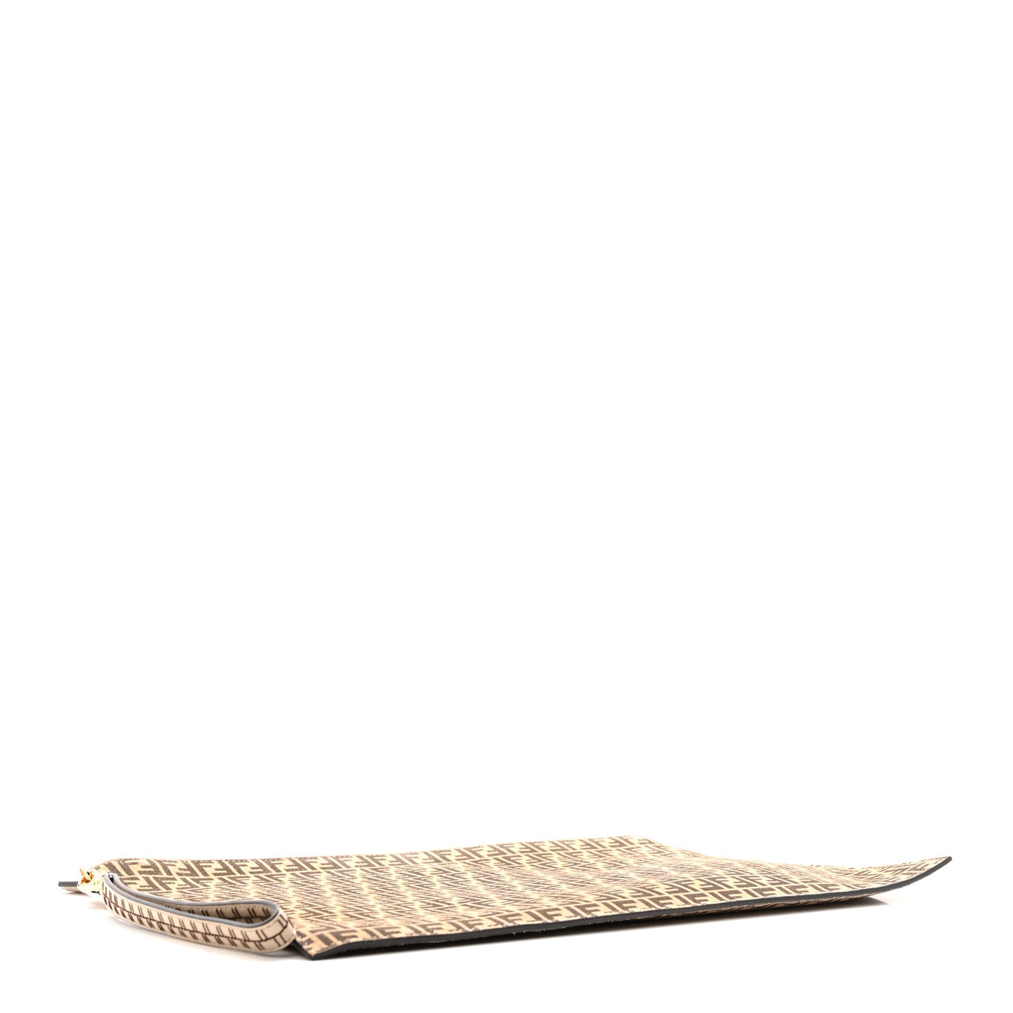 Suede Vitello Grace Micro FF Large Flat Pouch Nude Spring Maya