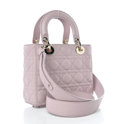 Christian Dior Lambskin Cannage Small Lady Dior Pink 3 of 10