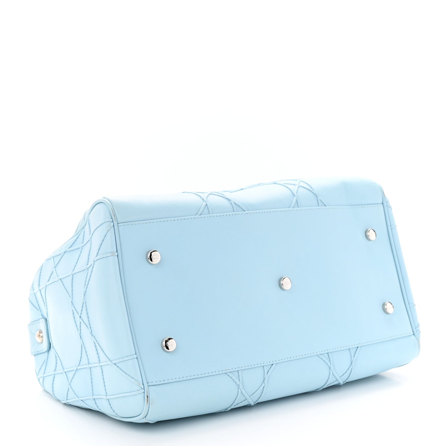 Lambskin Cannage Granville Polochon Light Blue