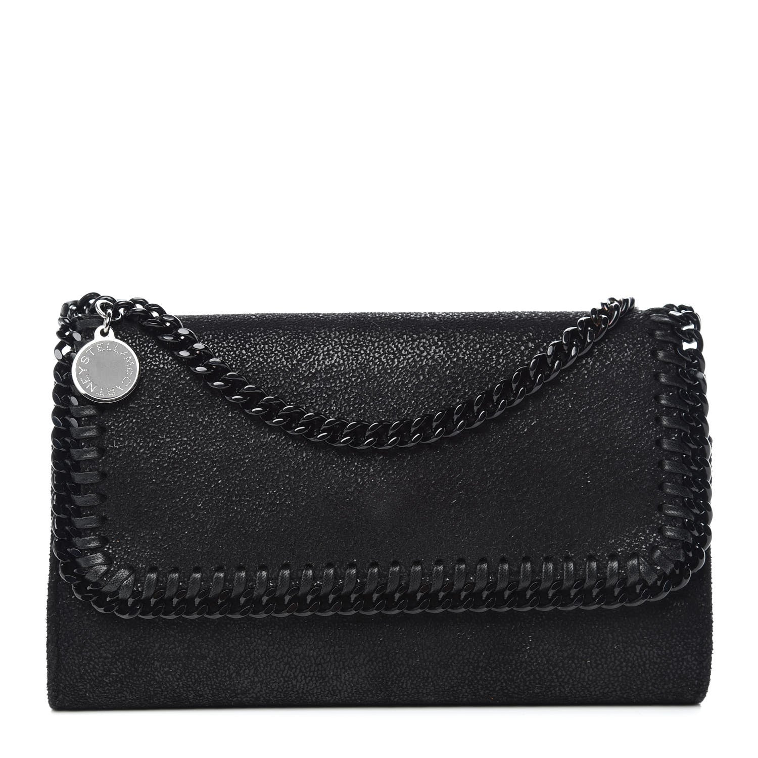Stella McCartney Shaggy Deer Falabella Crossbody Clutch Black 1 of 9
