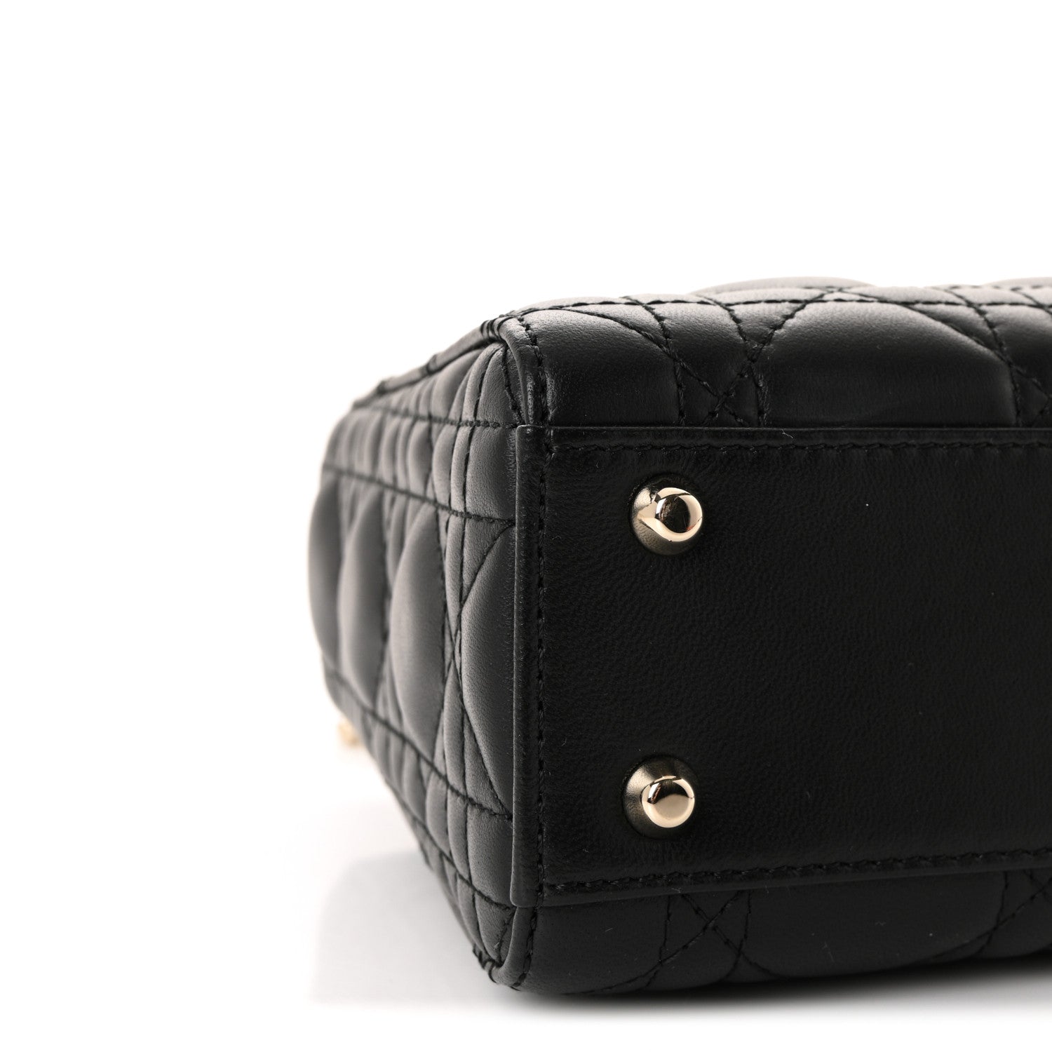 Christian Dior Lambskin Cannage Mini Lady Dior Black 8 of 10